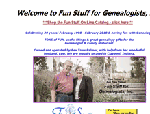 Tablet Screenshot of funstuffforgenealogists.com